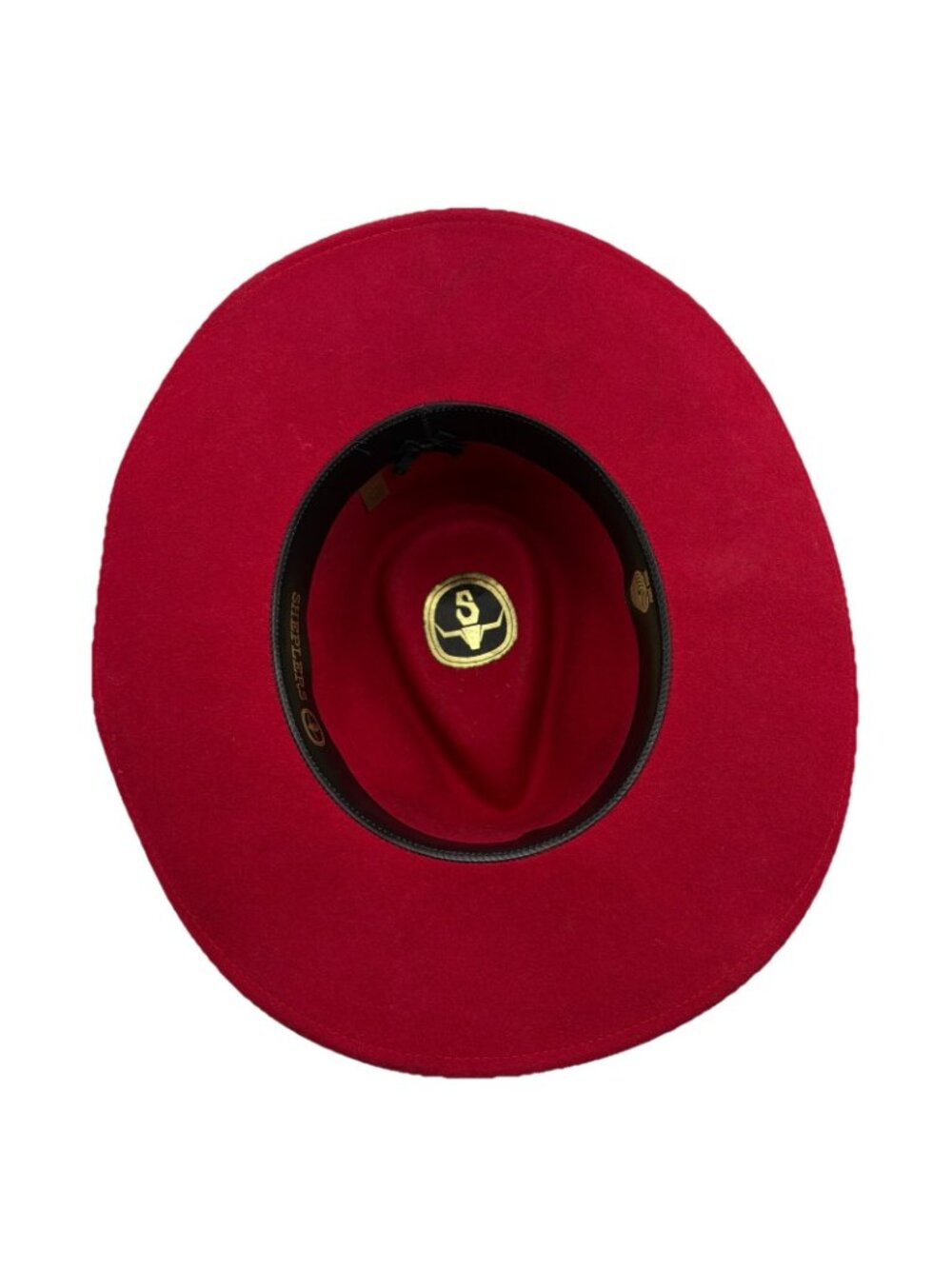 Sheplers L 7 1/4 Red 100% Pure Wool Western Cowboy Hat Made in USA Leather Band - Picture 6 of 11